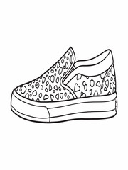 Sneakers modern line art representation of shoes.eps