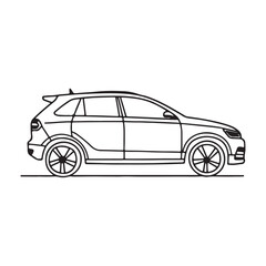 A shiny black sports car vector illustration showcases a fast and luxurious automobile design