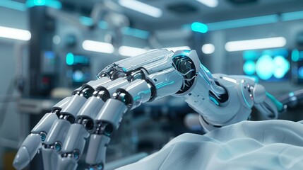 Advanced Robotic Arms Performing Precise Automated Medical Operations with Future Technology