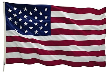Obraz premium flag of usa, portion of the American flag is displayed in the upper corner