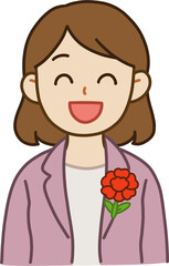 Woman with Carnation