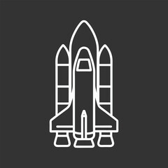 space shuttle vector black background