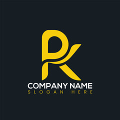 Letter PK logo design