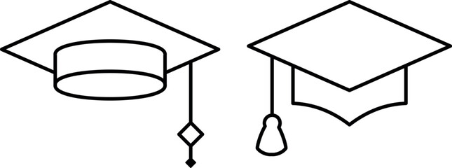 Graduation cap vector.  Cap symbol.	