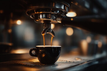 Precision and passion meet as golden espresso streams into a waiting cup. A visual ode to craftsmanship in the world of specialty coffee.

