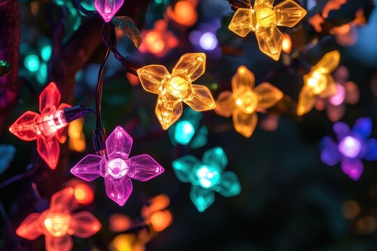 Mesmerizing night bokeh with multicolored blurred lights