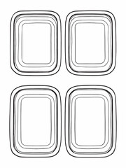 vibrant orange plastic food line art graphic element.eps