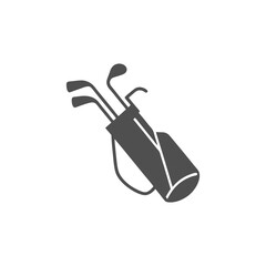 golf bag with clubs vector icon