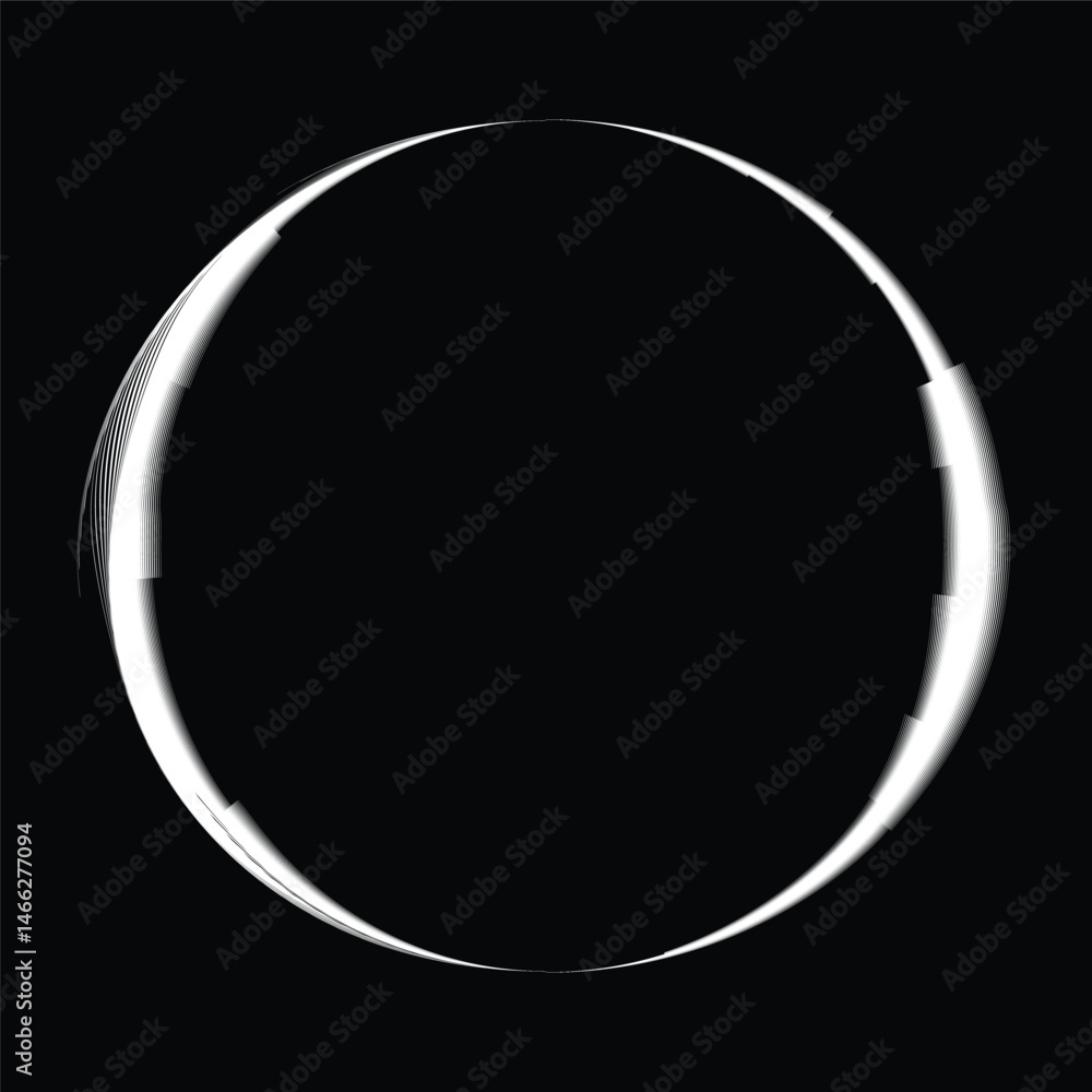 Fototapete lines in circle form . rotate rounded shape vector illustration .rotating circles form a ring.rotati