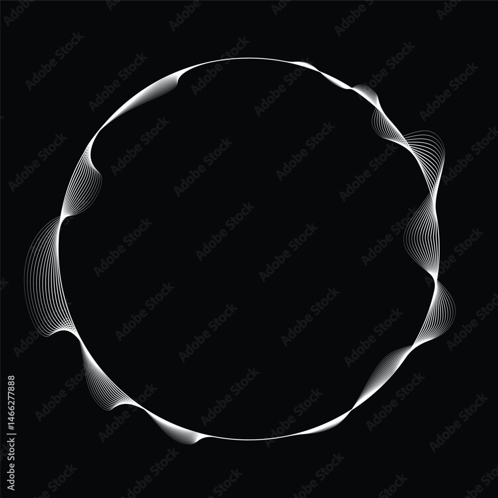 Fototapete lines in circle form . rotate rounded shape vector illustration .rotating circles form a ring.rotati