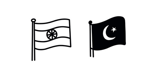 Symbolic flag depiction amid disagreement