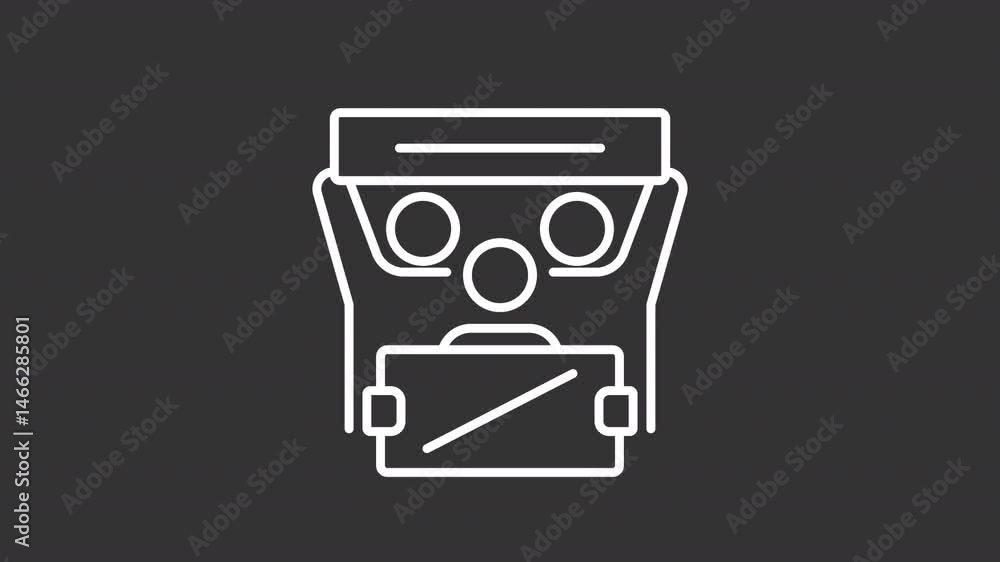 Poster community duties essential to free and full development white line animation. activists animated ico