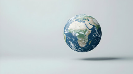 Fototapeta premium Pixelated Earth Globe On Light Background