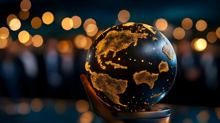 Earth is led by world government leaders. The idea of an international gathering or conference