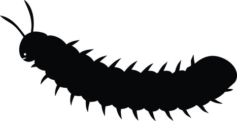 caterpillar silhouette vector icon