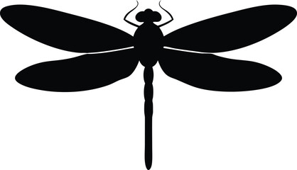 dragonfly silhouette vector illustration