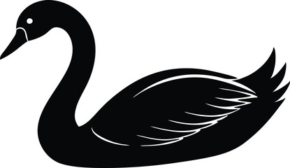 swan silhouette vector
