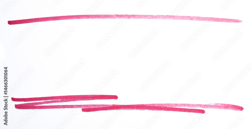 Poster set of hand drawn red marker line design element, grunge strokes, doodle lines underline scribble