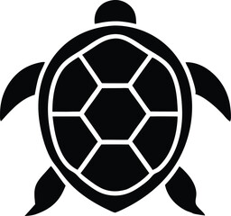 Fototapeta premium turtle shell silhouette vector icon.eps