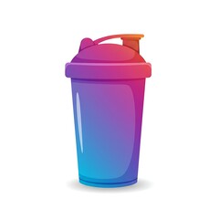 Colorful protein shaker bottle for fitness
