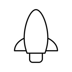 rocket line icon