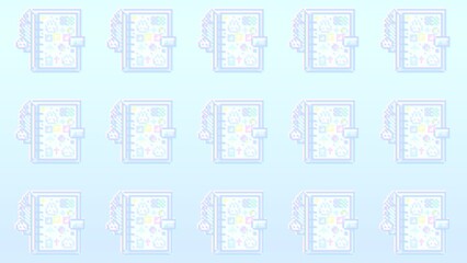 ピクセルアートなストラップ付きシール帳パターン★