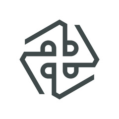 Letter qqqq or 4q Logo Vector Monogram for Brand.