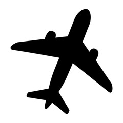 airplane , black and white illustration of vehicles.