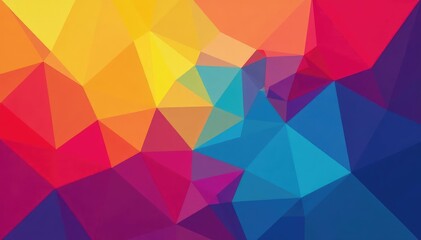 Fototapeta premium Abstract geometric shapes in vibrant colors create a dynamic pattern Perfect for backgrounds and design projects , angles, colorful pattern, colorful background