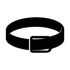 belts vector silhouette icon, black and white illustration of footwear.