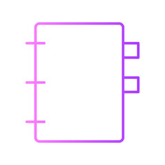 Obraz premium address book gradient icon