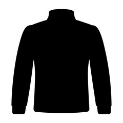 chemise vector silhouette icon, black and white illustration of clothing.