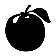 chokeberry vector silhouette icon, black and white illustration of fruits.