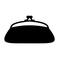 clutches vector silhouette icon, black and white illustration of footwear.