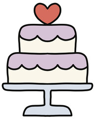 2단 하트 케이크 아이콘 cake icon purple