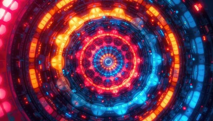 Interlocking circles forming a rhythmic design, style, background