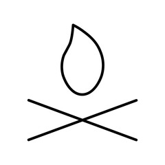 campfire line icon