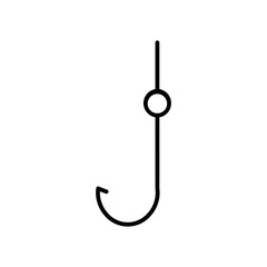 fishing hook line icon