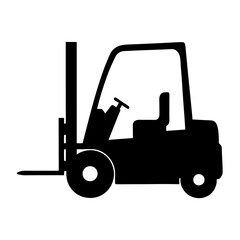forklift , black and white illustration of vehicles.