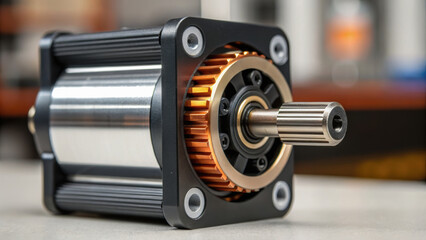 Computer engineering motor part with metal and plastic components designed for precise mechanical function in industrial applications