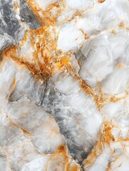 Abstract White Gray and Gold Marble Texture Background