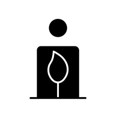 candle glyph icon