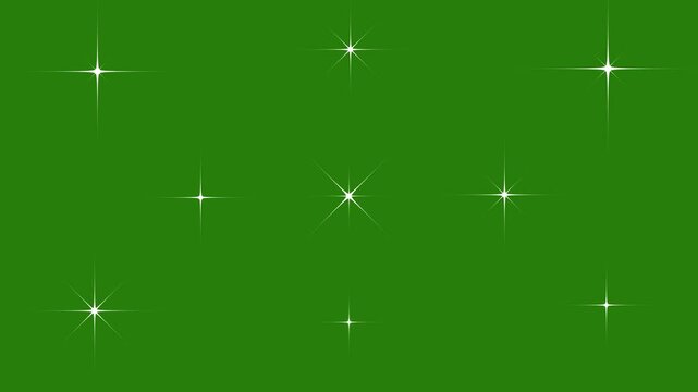 sparkling stars animation, Twinkle light stars sparkling, Star twinkling for festive holiday event. night sky, Glow twinkle movement timeline, energy explosion video. black screen background 4k video