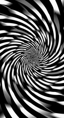 Black and White Vortex: Hypnotic Spiral Illusion