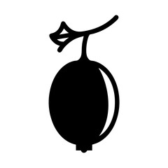 indian gooseberry vector silhouette icon, black and white illustration of fruits.