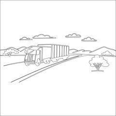 Vector illustration of an old stone bridge over a calm river in an old town city landscape with vintage architecture and a cloudy sky