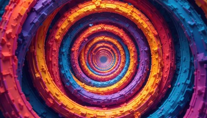 Interlocking circles creating an optical illusion, circle pattern, abstract design, abstract