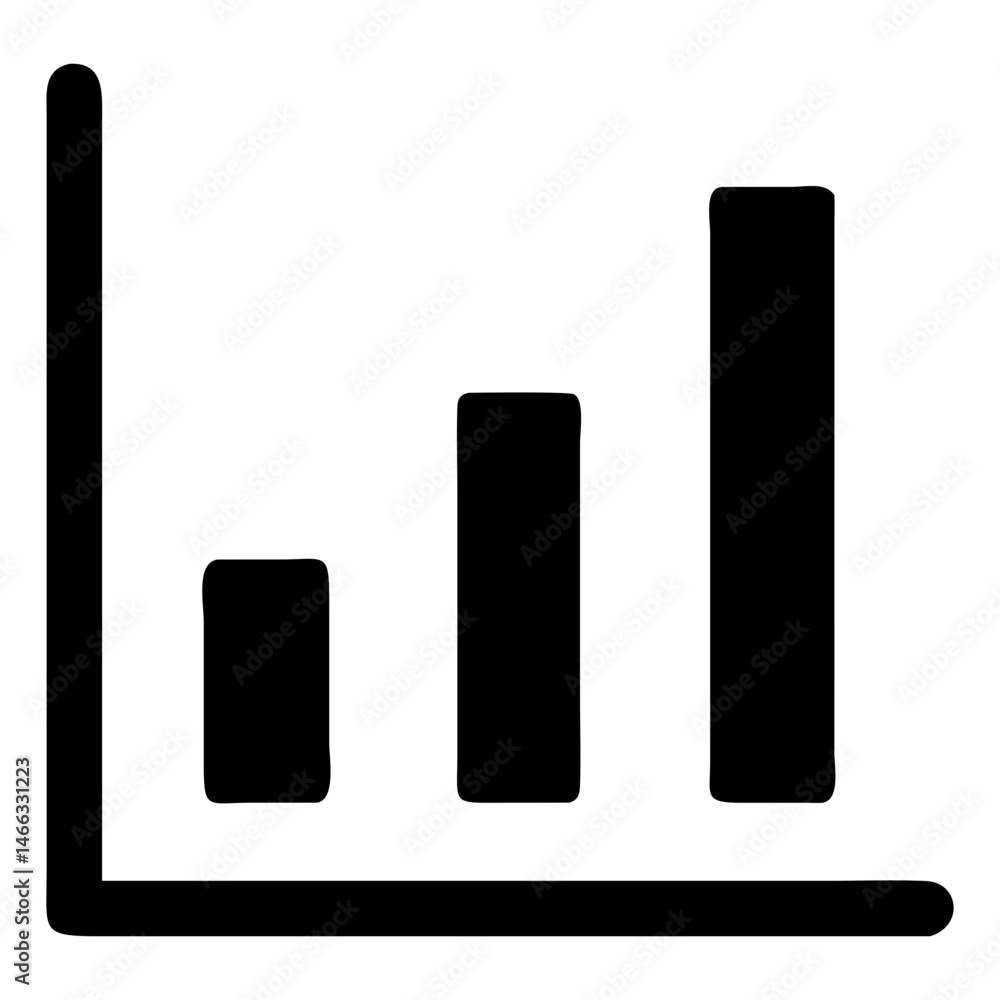 Poster bar chart graph diagram icon for business data analysis and financial report presentation illustrati