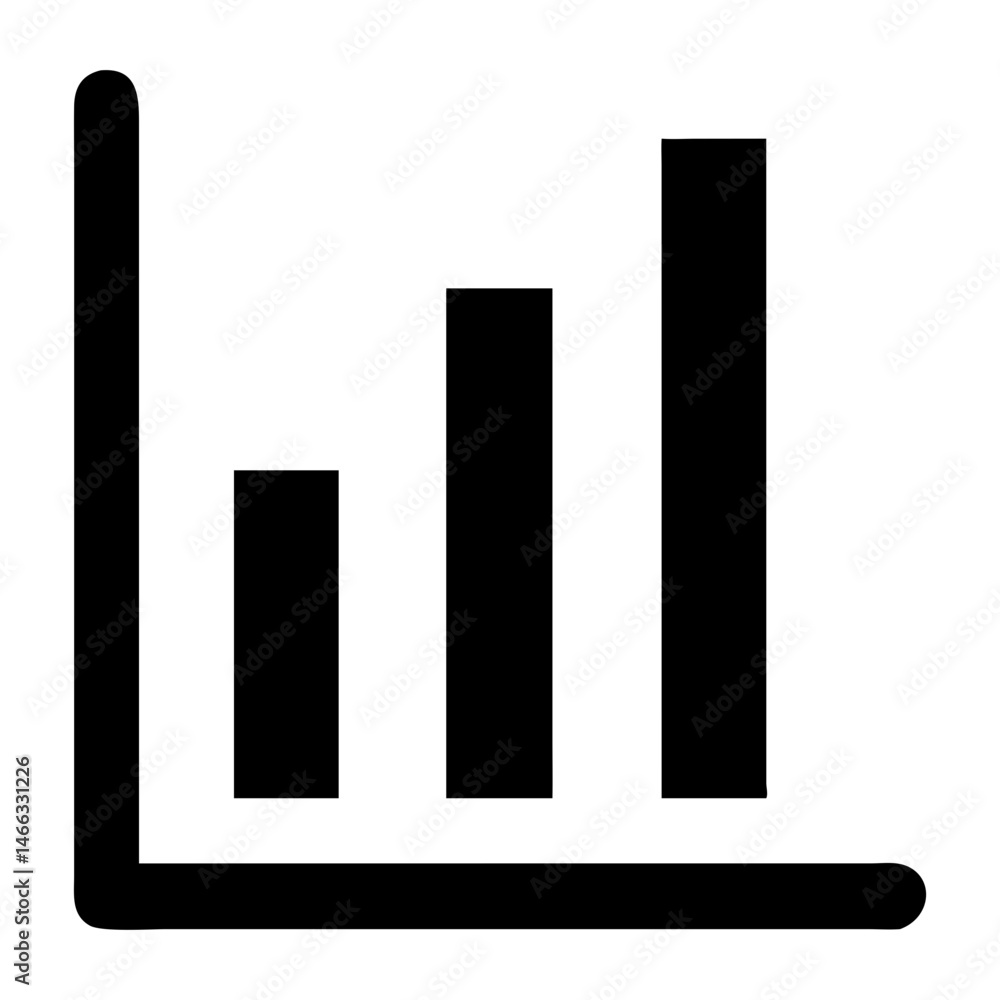 Poster bar chart graph diagram icon for data analysis and business statistics presentation and report desig