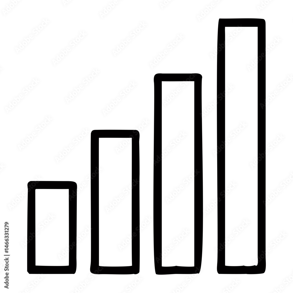 Poster growth chart bar graph diagram showing increasing trend and data visualization for presentations and